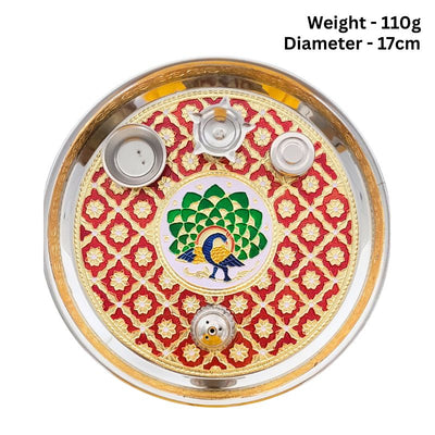 Premium Pooja Thali Diameter 26cm-Global Food Hub