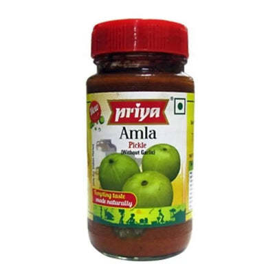 Priya Amla Pickle without Garlic-300 grams-Global Food Hub