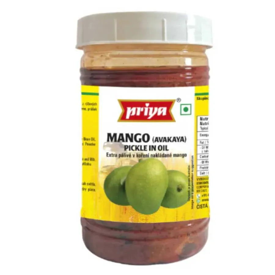 Priya Mango Avakaya Pickle without Garlic - 300g-Global Food Hub