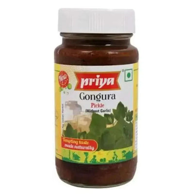 Priya Roselle Leaves / Gongura Pickle without Garlic - 300g-Global Food Hub