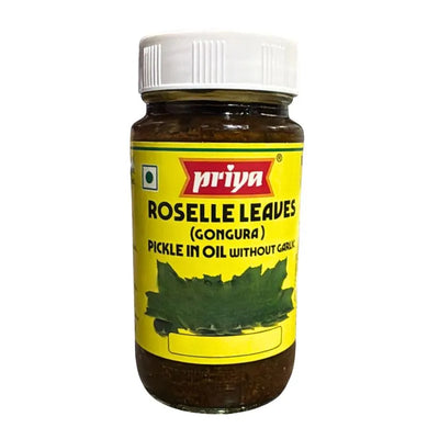 Priya Roselle Leaves / Gongura Pickle without Garlic - 300g-Global Food Hub