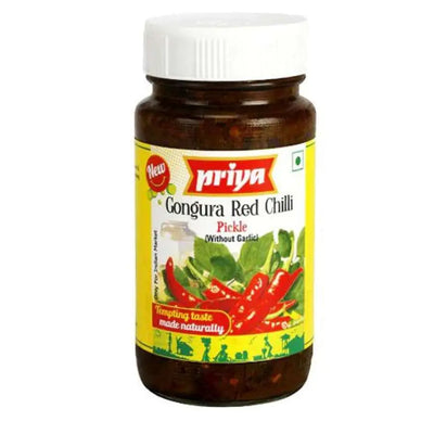 Priya Roselle Leaves & Red Chilli Pickle-300 grams-Global Food Hub