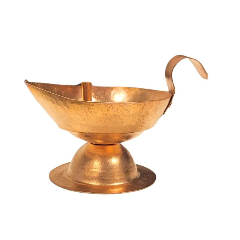 Pure Copper Diya for Pooja D1 Big-Global Food Hub