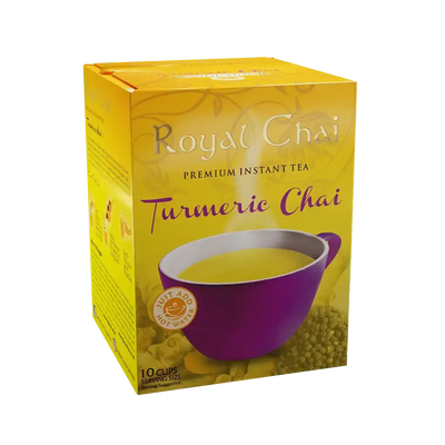 Royal Chai Turmeric Premium Instant Indian Tea - Unsweetend-140 Grams-Global Food Hub