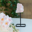 Raw Rose Quartz Gemstone on a Metal Stand for Love (12cm Approx)-Global Food Hub