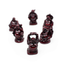 Red Polyresin Happy Buddha Statue – Set of 6-Global Food Hub