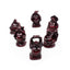 Red Polyresin Happy Buddha Statue – Set of 6-Global Food Hub