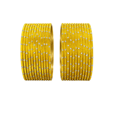 Revency Adults Bangles Set of 24 - Bright Yellow - Size 2.8-Global Food Hub