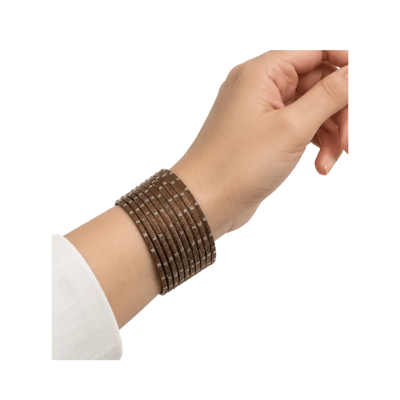 Revency Adults Bangles Set of 24 - Chocolate Brown - Size 2.6-Global Food Hub