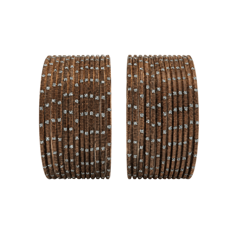 Revency Adults Bangles Set of 24 - Chocolate Brown - Size 2.6-Global Food Hub