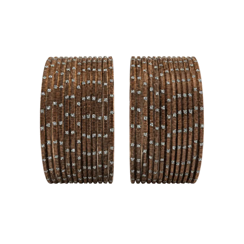 Revency Adults Bangles Set of 24 - Chocolate Brown - Size 2.6-Global Food Hub