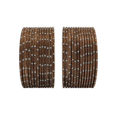 Revency Adults Bangles Set of 24 - Chocolate Brown - Size 2.8-Global Food Hub