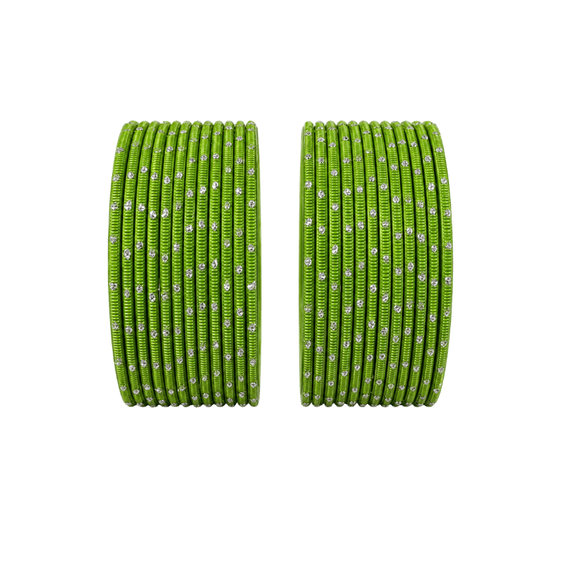 Revency Adults Bangles Set of 24 - Kelly Green - Size 2.6-Global Food Hub