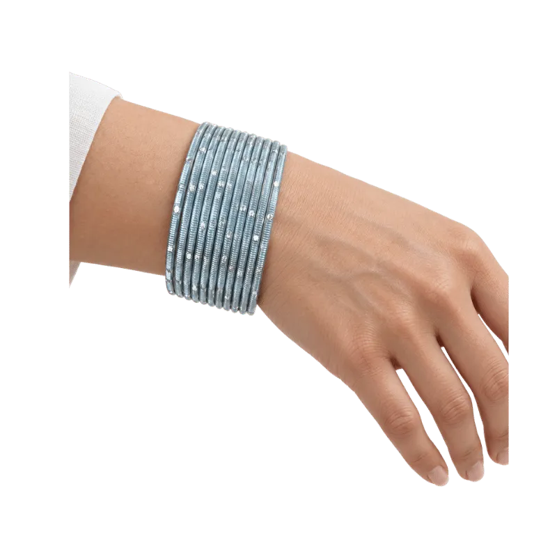 Revency Adults Bangles Set of 24 - Light Gray - Size 2.6-Global Food Hub