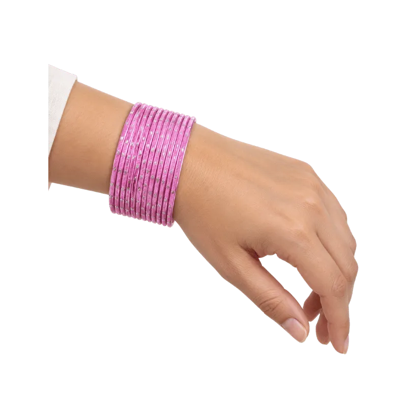 Revency Adults Bangles Set of 24 - Lilac Pink - Size 2.8-Global Food Hub