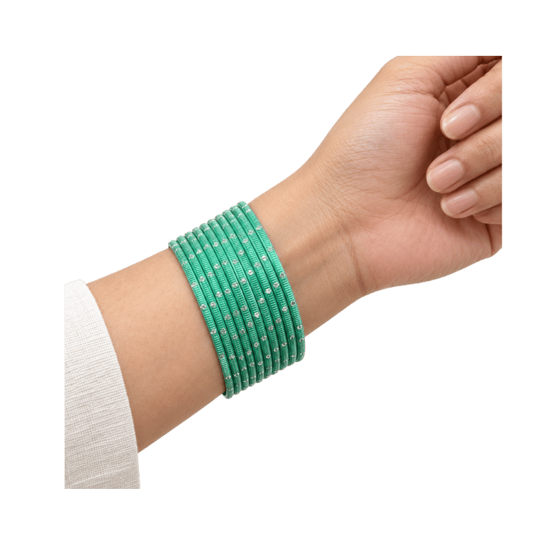 Revency Adults Bangles Set of 24 - Mint Green - Size 2.6-Global Food Hub