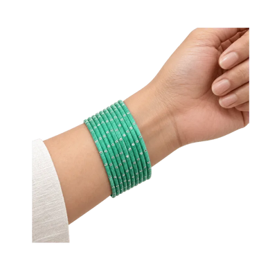 Revency Adults Bangles Set of 24 - Mint Green - Size 2.6-Global Food Hub