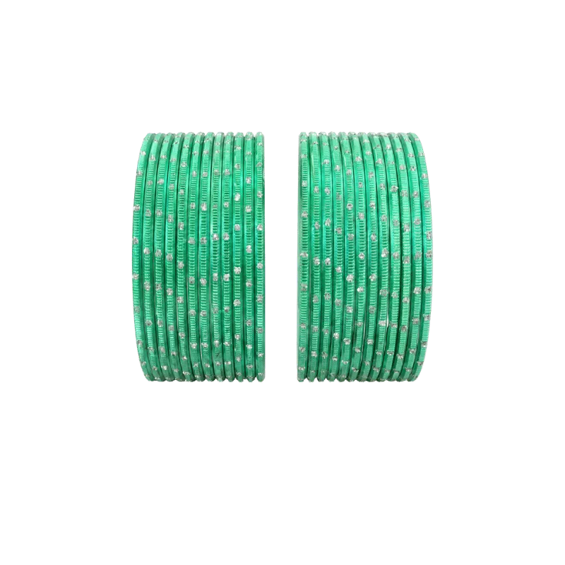 Revency Adults Bangles Set of 24 - Mint Green - Size 2.6-Global Food Hub