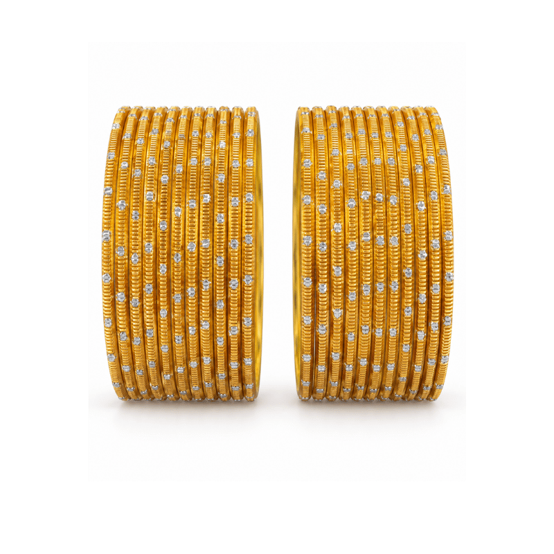 Revency Adults Bangles Set of 24 - Mustard Gold - Size 2.6-Global Food Hub