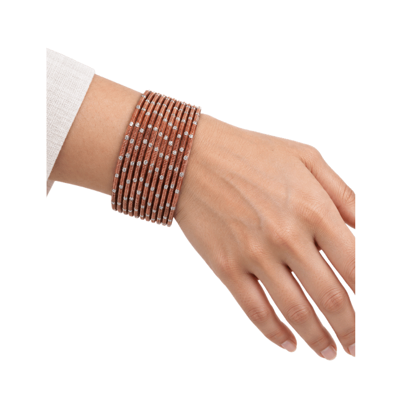 Revency Adults Bangles Set of 24 - Peach - Size 2.6-Global Food Hub