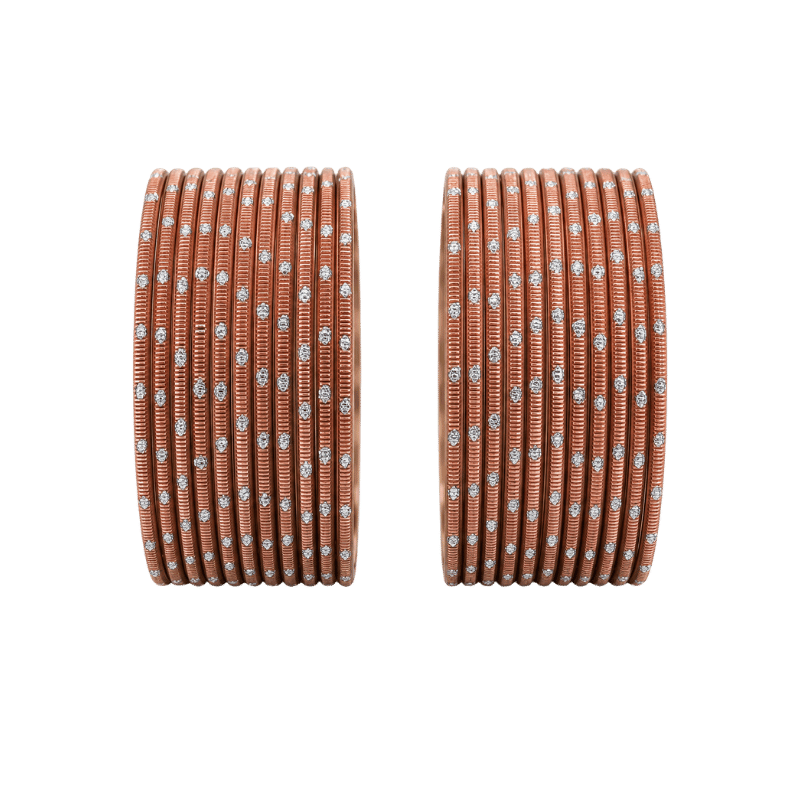 Revency Adults Bangles Set of 24 - Peach - Size 2.6-Global Food Hub