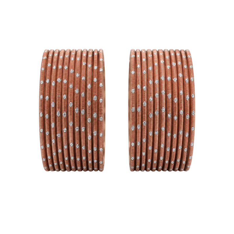 Revency Adults Bangles Set of 24 - Peach - Size 2.8-Global Food Hub
