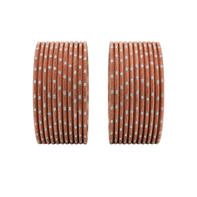 Revency Adults Bangles Set of 24 - Peach - Size 2.8-Global Food Hub