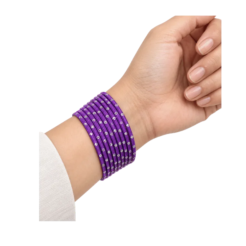 Revency Adults Bangles Set of 24 - Royal Purple - Size 2.8-Global Food Hub
