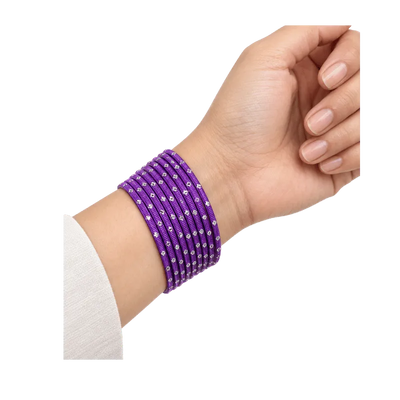 Revency Adults Bangles Set of 24 - Royal Purple - Size 2.8-Global Food Hub