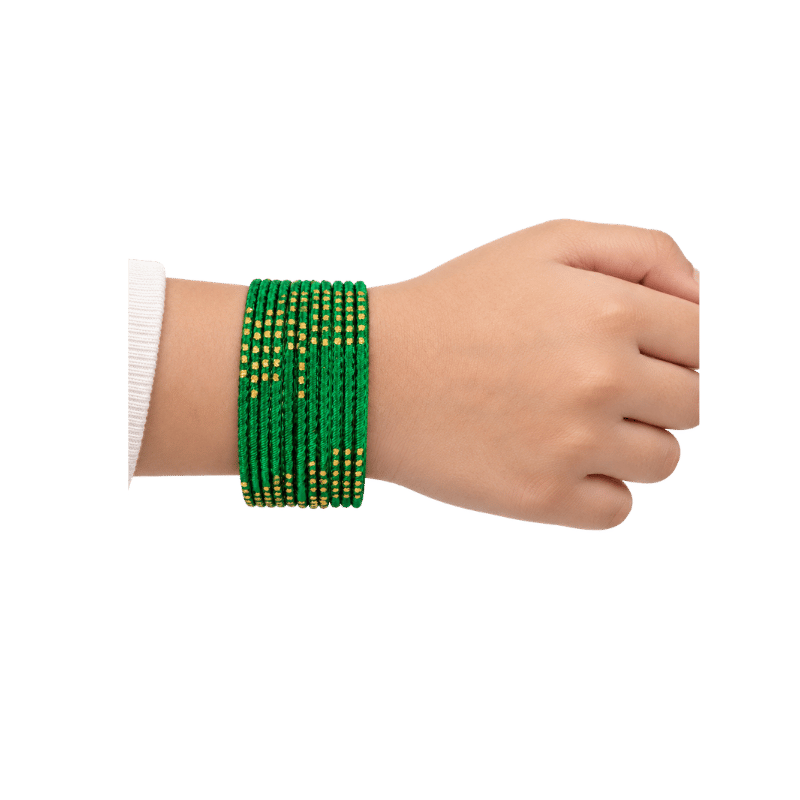 Riya Kids Bangles Set of 24 - Dark Green - Size 1.14-Global Food Hub