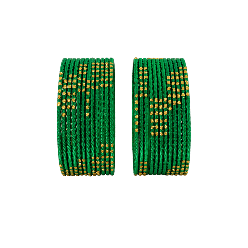 Riya Kids Bangles Set of 24 - Dark Green - Size 1.14-Global Food Hub