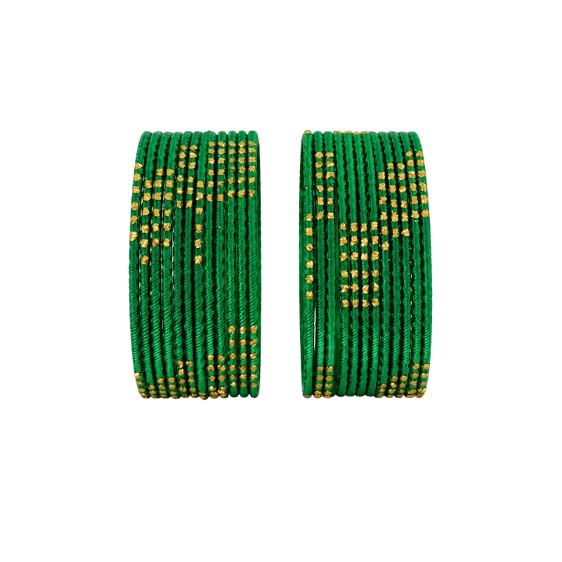 Riya Kids Bangles Set of 24 - Dark Green - Size 2-Global Food Hub