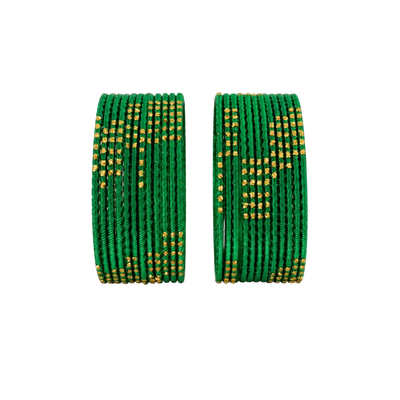 Riya Kids Bangles Set of 24 - Dark Green - Size 2-Global Food Hub