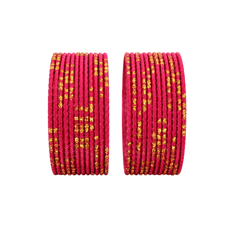 Riya Kids Bangles Set of 24 - Dark Rani Pink - Size 1.14-Global Food Hub