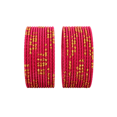 Riya Kids Bangles Set of 24 - Dark Rani Pink - Size 2.2-Global Food Hub