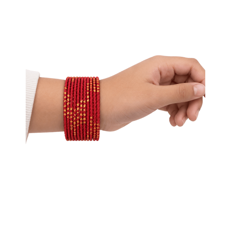Riya Kids Bangles Set of 24 - Dark Red - Size 1.14-Global Food Hub