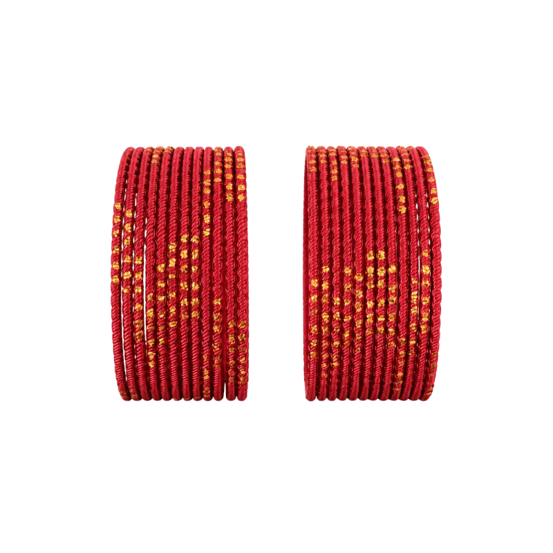 Riya Kids Bangles Set of 24 - Dark Red - Size 2-Global Food Hub