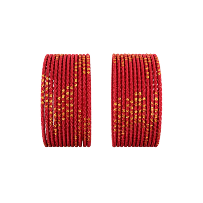 Riya Kids Bangles Set of 24 - Dark Red - Size 2-Global Food Hub
