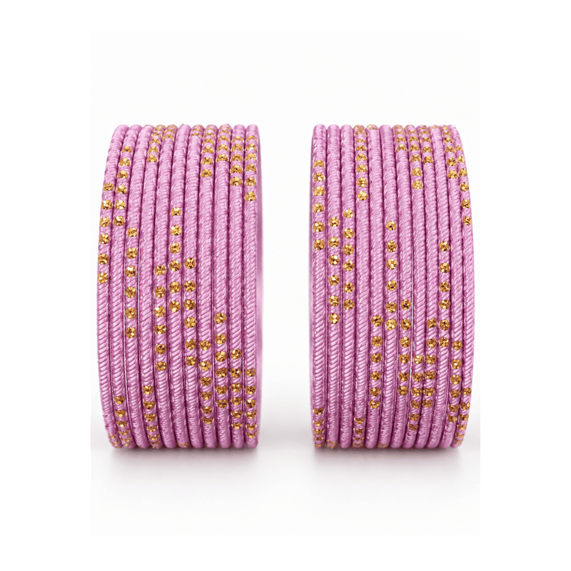 Riya Kids Bangles Set of 24 - Light Pink - Size 1.14-Global Food Hub