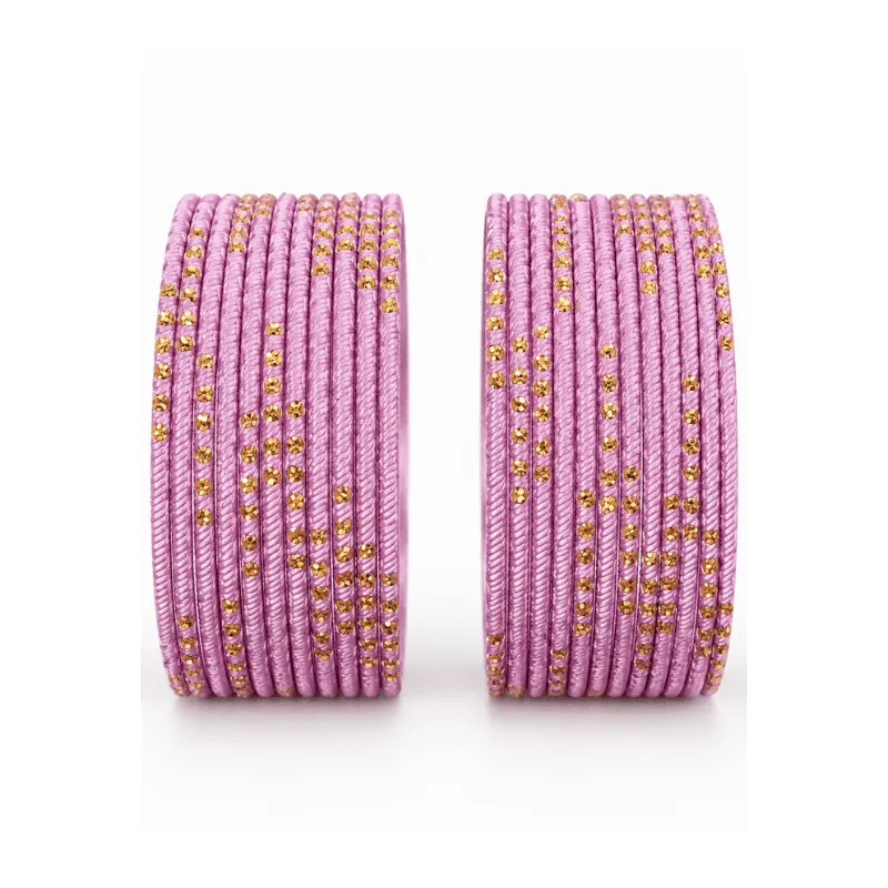 Riya Kids Bangles Set of 24 - Light Pink - Size 2.2-Global Food Hub