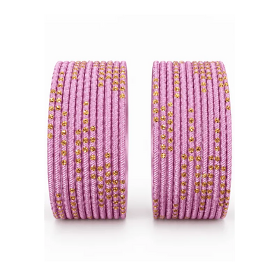 Riya Kids Bangles Set of 24 - Light Pink - Size 2.2-Global Food Hub