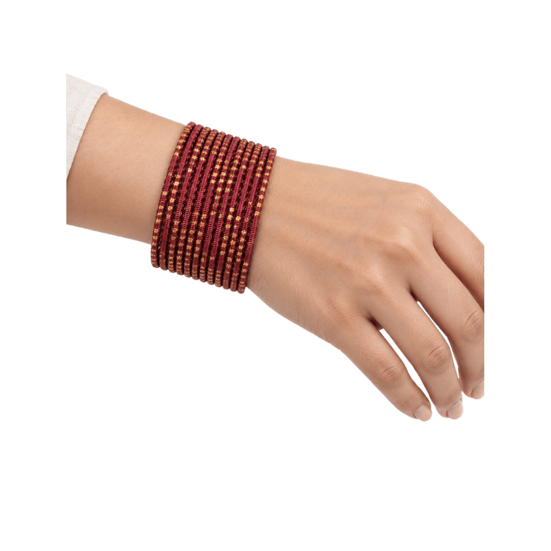 Riya Kids Bangles Set of 24 - Maroon - Size 1.14-Global Food Hub