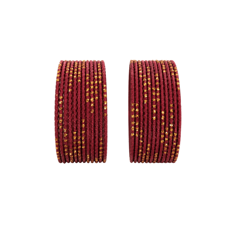Riya Kids Bangles Set of 24 - Maroon - Size 1.14-Global Food Hub