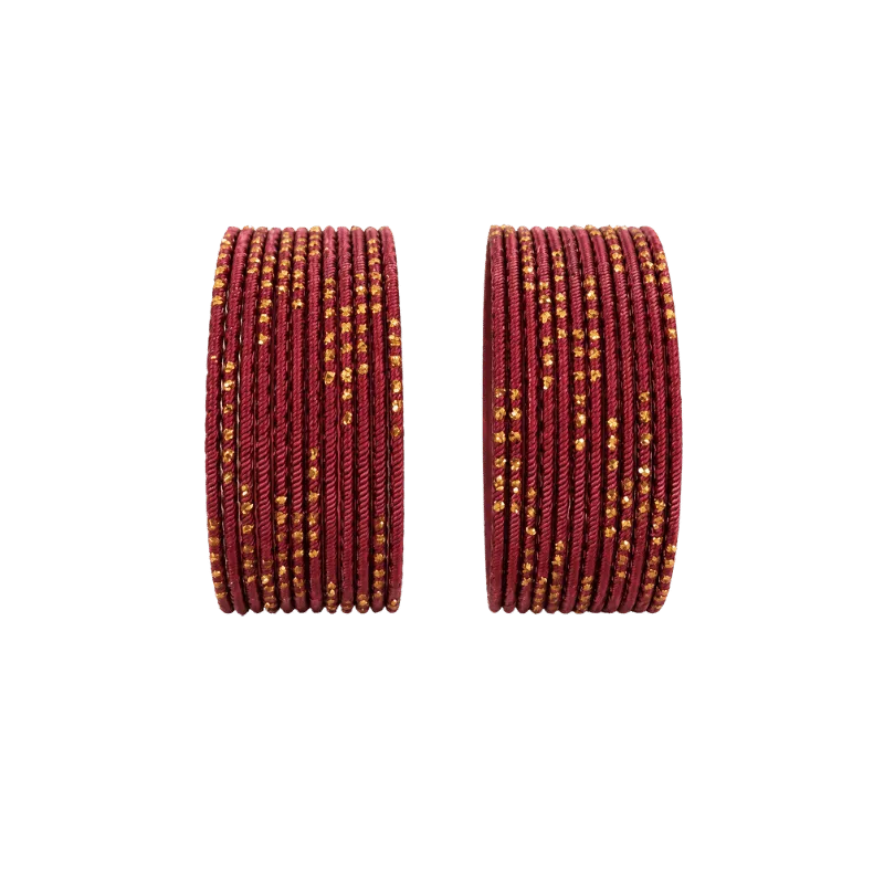 Riya Kids Bangles Set of 24 - Maroon - Size 1.14-Global Food Hub