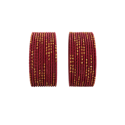 Riya Kids Bangles Set of 24 - Maroon - Size 2.2-Global Food Hub