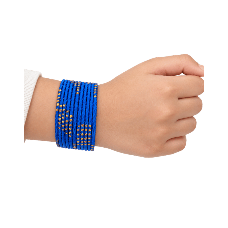 Riya Kids Bangles Set of 24 - Royal Blue - Size 1.14-Global Food Hub