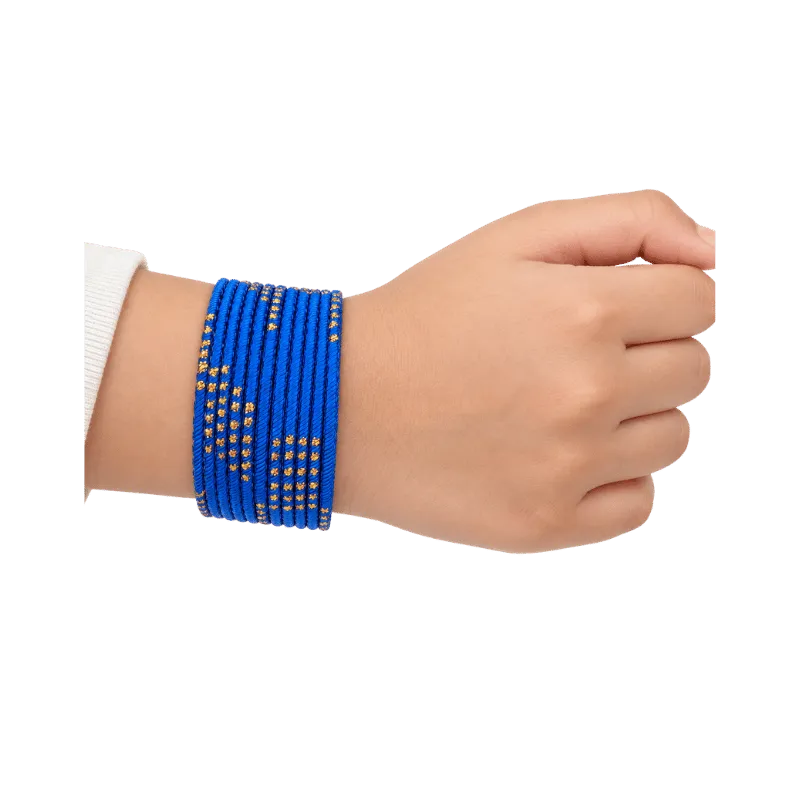 Riya Kids Bangles Set of 24 - Royal Blue - Size 1.14-Global Food Hub