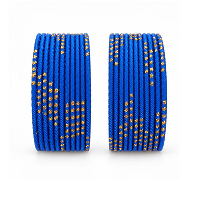 Riya Kids Bangles Set of 24 - Royal Blue - Size 2-Global Food Hub