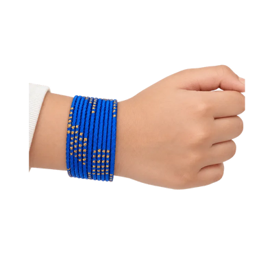 Riya Kids Bangles Set of 24 - Royal Blue - Size 2.2-Global Food Hub