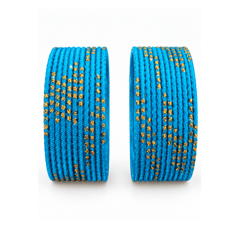 Riya Kids Bangles Set of 24 - Torqouise Blue - Size 1.14-Global Food Hub